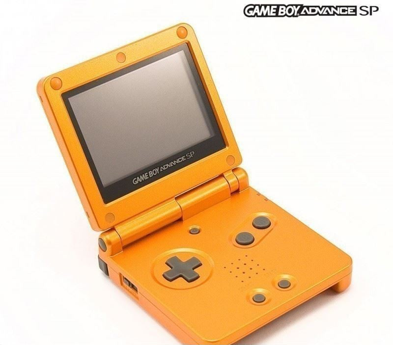 Konsole GBA SP Torchic Orange Pokemon Center + Netzteil