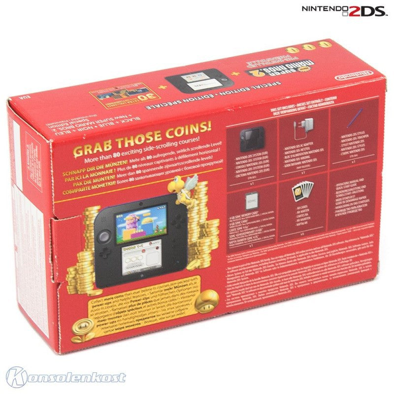 Konsole schwarz-blau Mario Bros. 2 Edition + Netzteil — schwarz-blau Mario Bros. 2 Edition