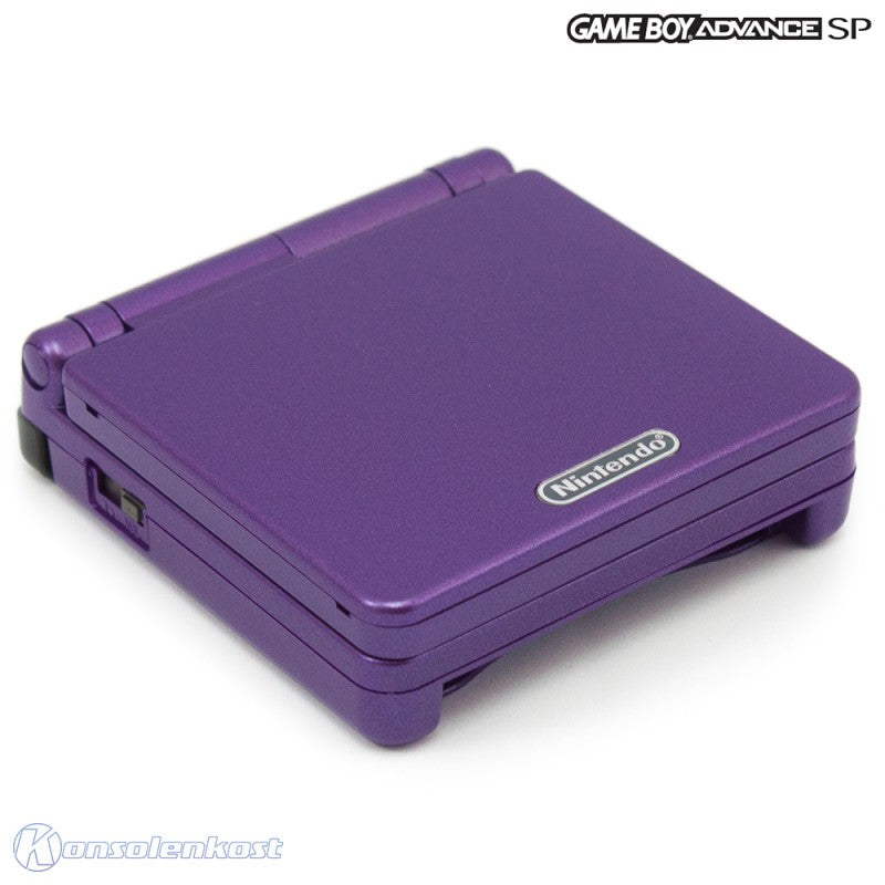 Konsole GBA SP inkl. Netzteil Custom Case metallic-lila AGS-101
