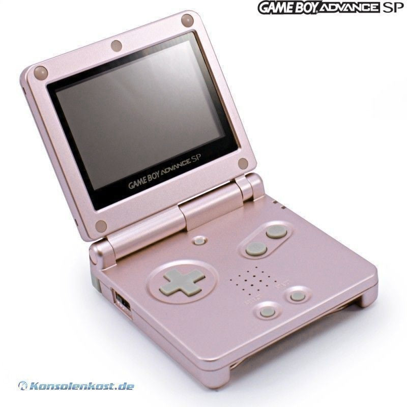Konsole GBA SP inkl. Netzteil pink Custom Case Mod Glitter Chess