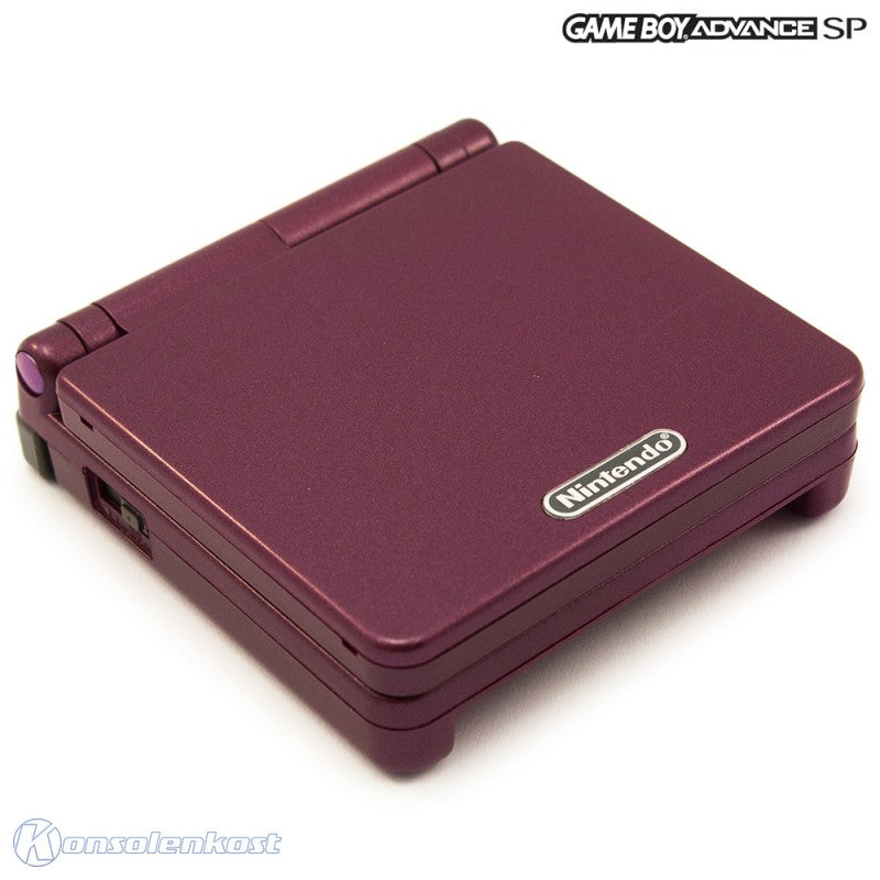 Konsole GBA SP inkl. Netzteil Dark Purple Custom Mod