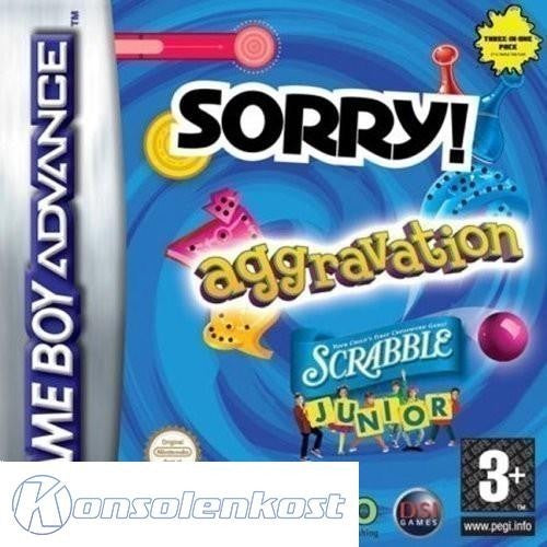 3 in 1: Aggravation + Sorry + Scrabble Junior