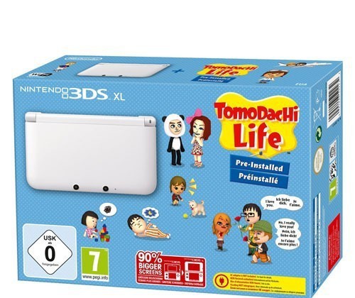 Konsole XL TomoDachi Life Edition weiß + Spiel vorinst. + Netzteil