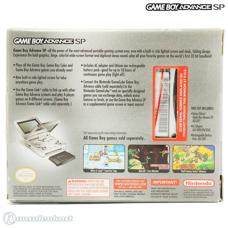Konsole GBA SP Tribal Edition / Tattoo Version + Netzteil (US) — Tribal Edition / Tattoo Version