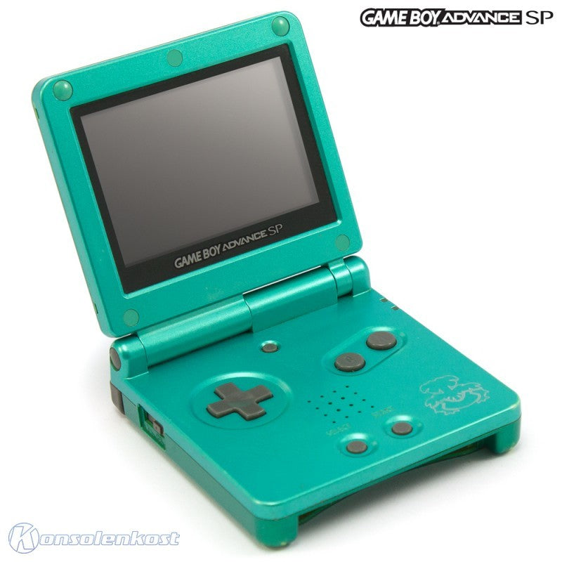 Konsole GBA SP inkl. Netzteil Leaf Green Venusaur Pokemon Center Edition