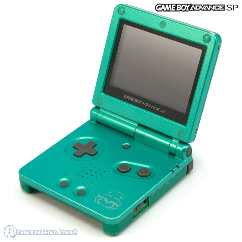 Konsole GBA SP inkl. Netzteil Leaf Green Venusaur Pokemon Center Edition