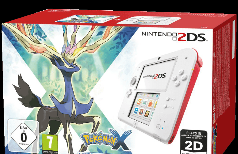 Konsole weiß-rot Pokemon X Edition + Netzteil — weiß-rot Pokemon X Edition