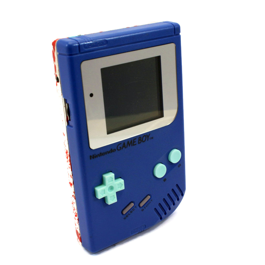 Konsole Blutspritzer-Blau + ProSound Mod + Backlight blau + Display silber