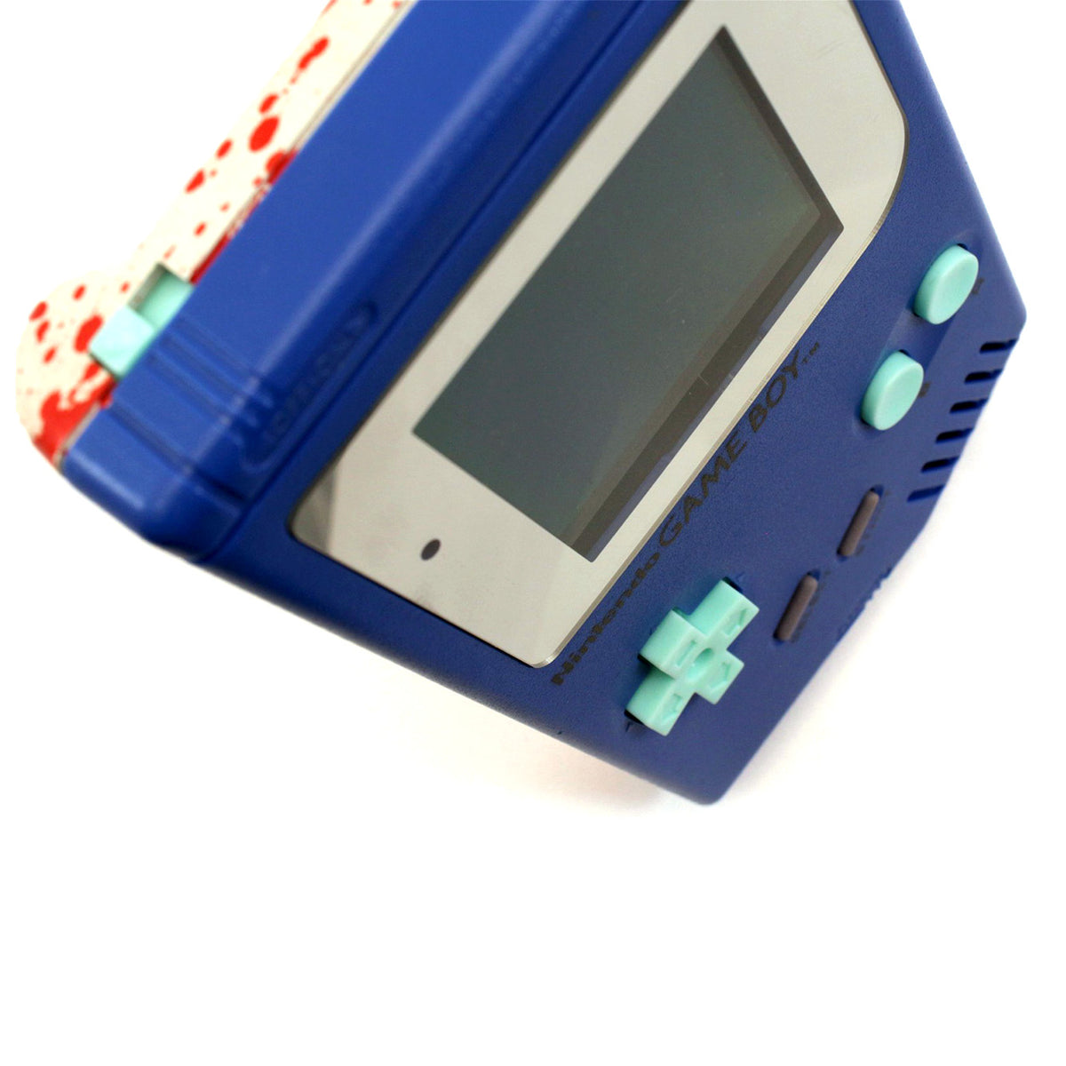 Konsole Blutspritzer-Blau + ProSound Mod + Backlight blau + Display silber