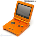 Konsole GBA SP Torchic Orange Pokemon Center + Faceplate + Netzteil