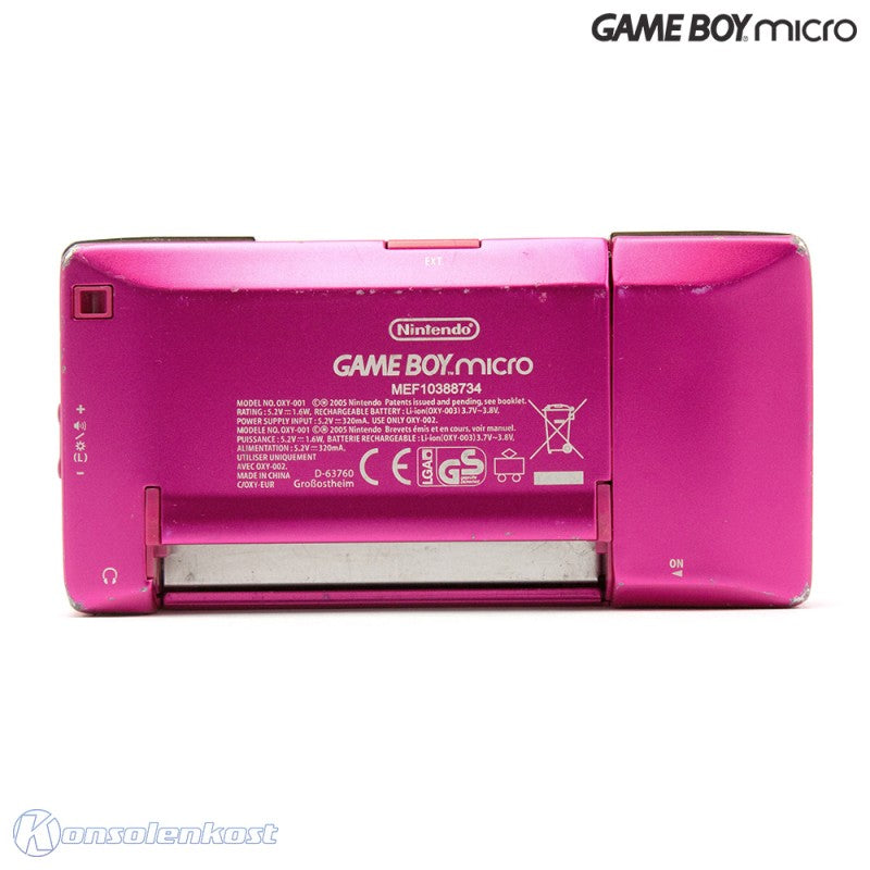 Konsole pink mit schwarzem Faceplate + Netzteil