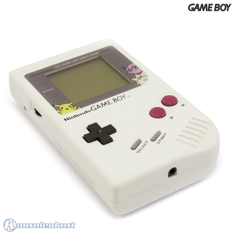 Konsole Classic DMG-01 Custom Case weiß + Pokemon Display