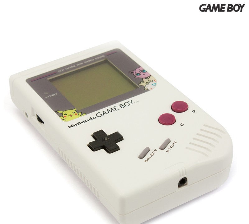 Konsole Classic DMG-01 Custom Case weiß + Pokemon Display