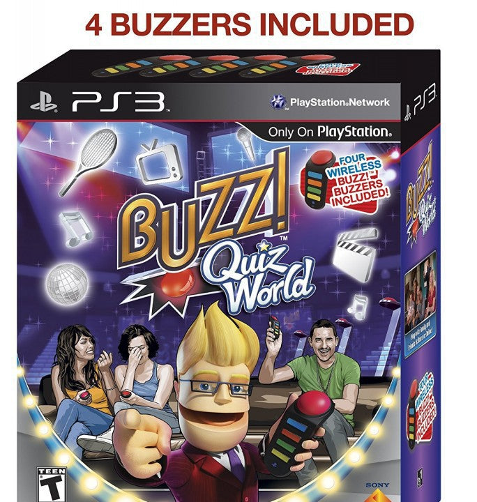 BUZZ!: Quiz World + 4 Wireless Buzzer + Empfänger (US)