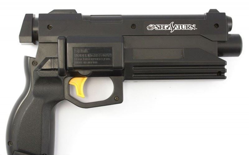 Original Virtua Gun / Lightgun / Pistole / Light Phaser HSS-0122 schwarz [Sega]