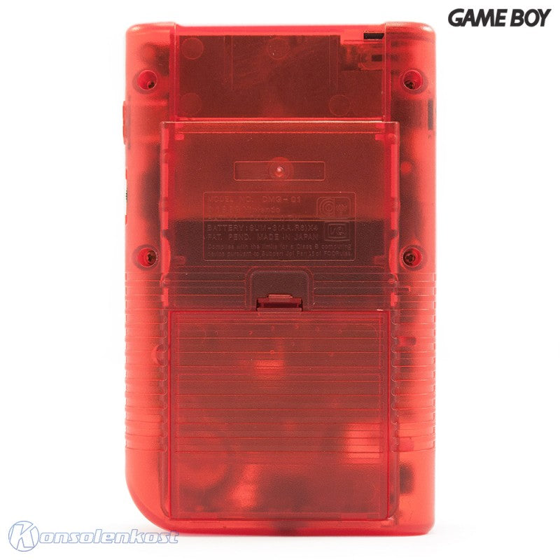 Konsole Classic DMG-01 Custom Case rot-transp. + Pokemon / Pikachu Display