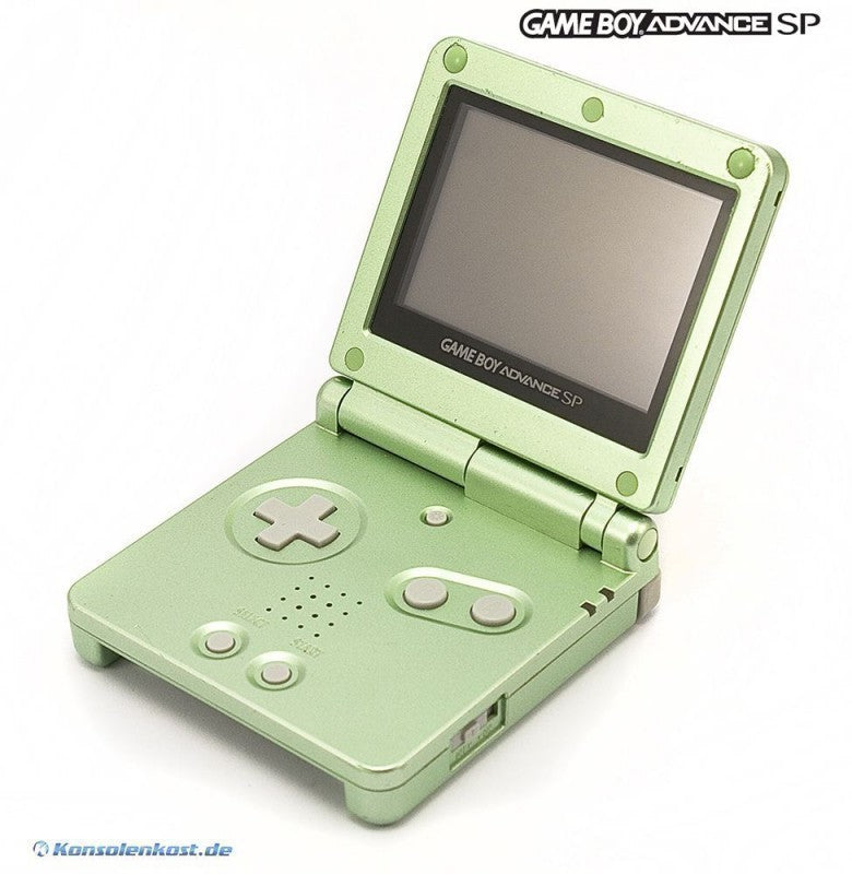 Konsole GBA SP Pearl Green / grün + Netzteil — Limited Edition