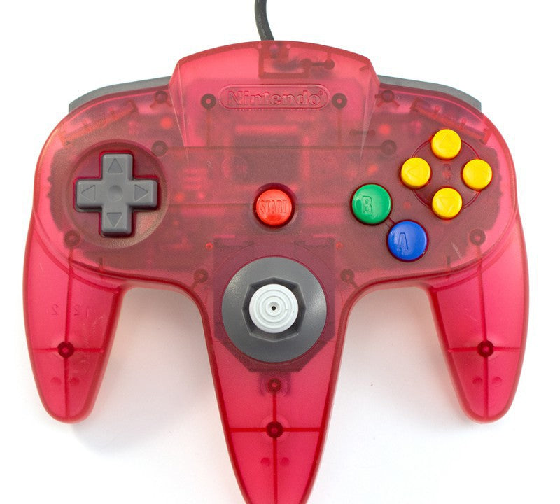 orig. Controller / Pad Clear-Red White / rot-weiß transp. NUS-005 [Nintendo]