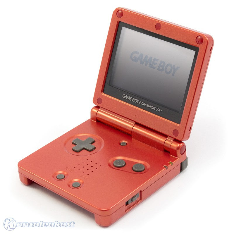 Konsole GBA SP rot Flame Red Super Mario Custom Design