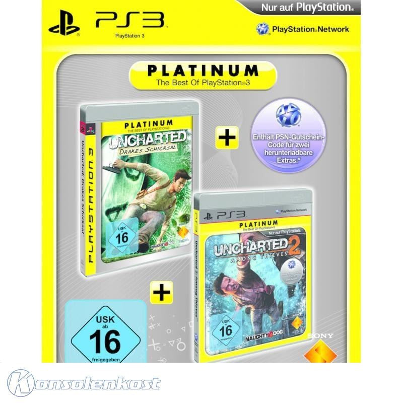 2 in 1 - Uncharted: Drakes Schicksal / Drake's Fortune + Among Thieves