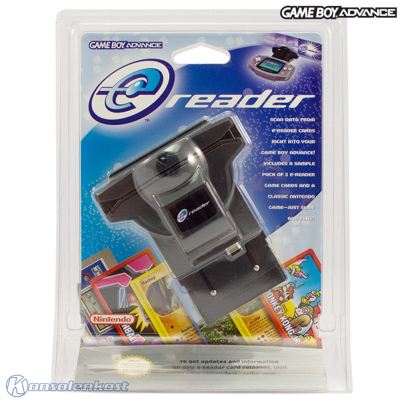 E-Reader Bundle: Konsole GBA Clear Blue Glacier + E-Reader + Spiel + Karten