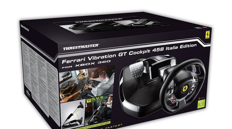 Lenkrad mit Pedale Ferrari Vibration GT Cockpit 458 Italia Edition [Thrustmaster]