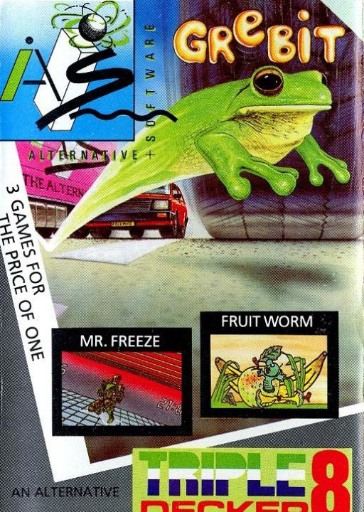 Acorn Electron - 3 in 1 - Grebit + Mr. Freeze + Fruit Worm