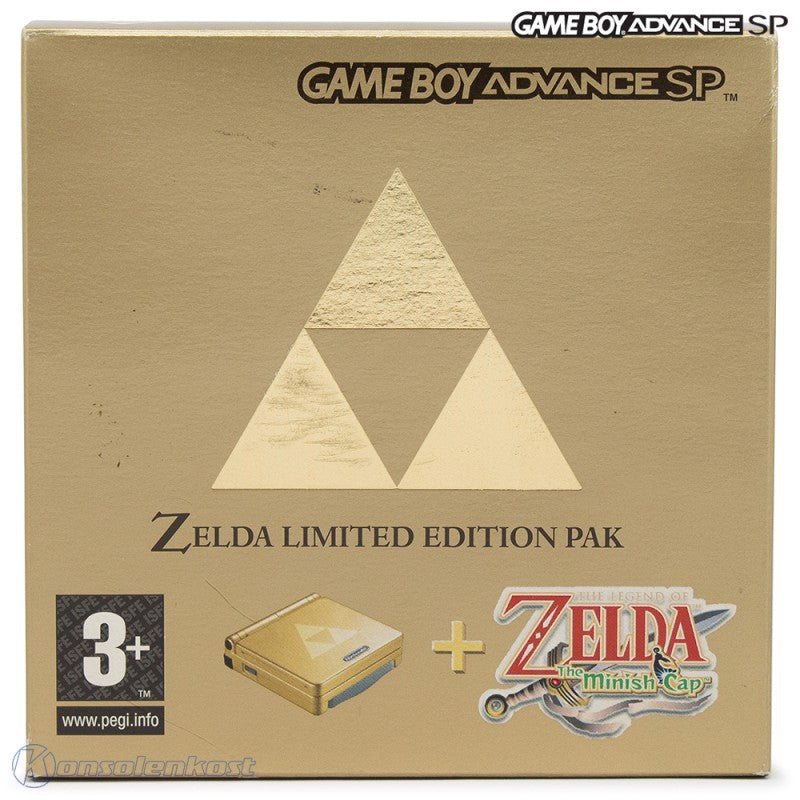 Konsole GBA SP Zelda + Zelda + Netzteil — Limited Edition