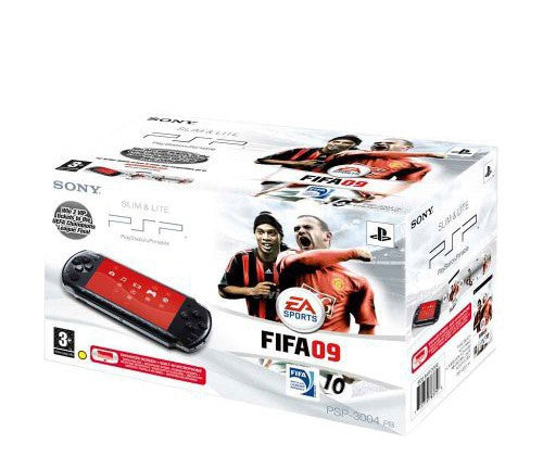 Konsole Slim & Lite 3003 FIFA 09 Edition Piano Black / schwarz + Spiel + Netzteil — FIFA 09 Edition Piano Black / schwarz