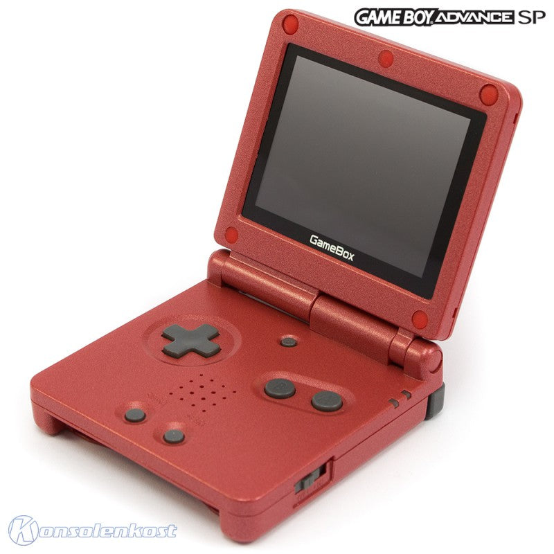 Konsole GameBox + Netzteil dunkelrot