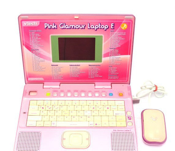 V-Tech Lerncomputer Konsole Glamour Laptop E + Maus + Zubehör pink