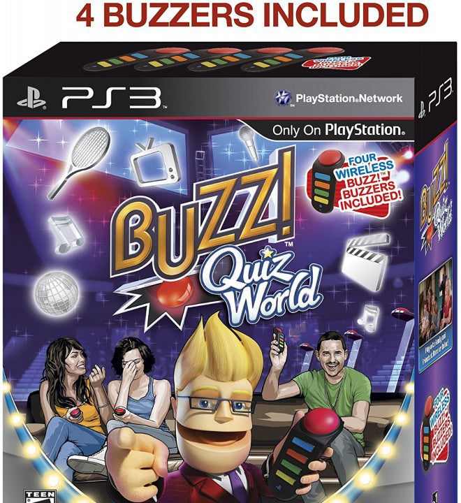 BUZZ!: Quiz TV + 4 Wireless Buzzer + Empfänger (US)