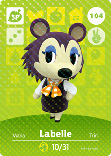 Animal Crossing Amiibokarte 104 Samthea/Labelle - Serie 2