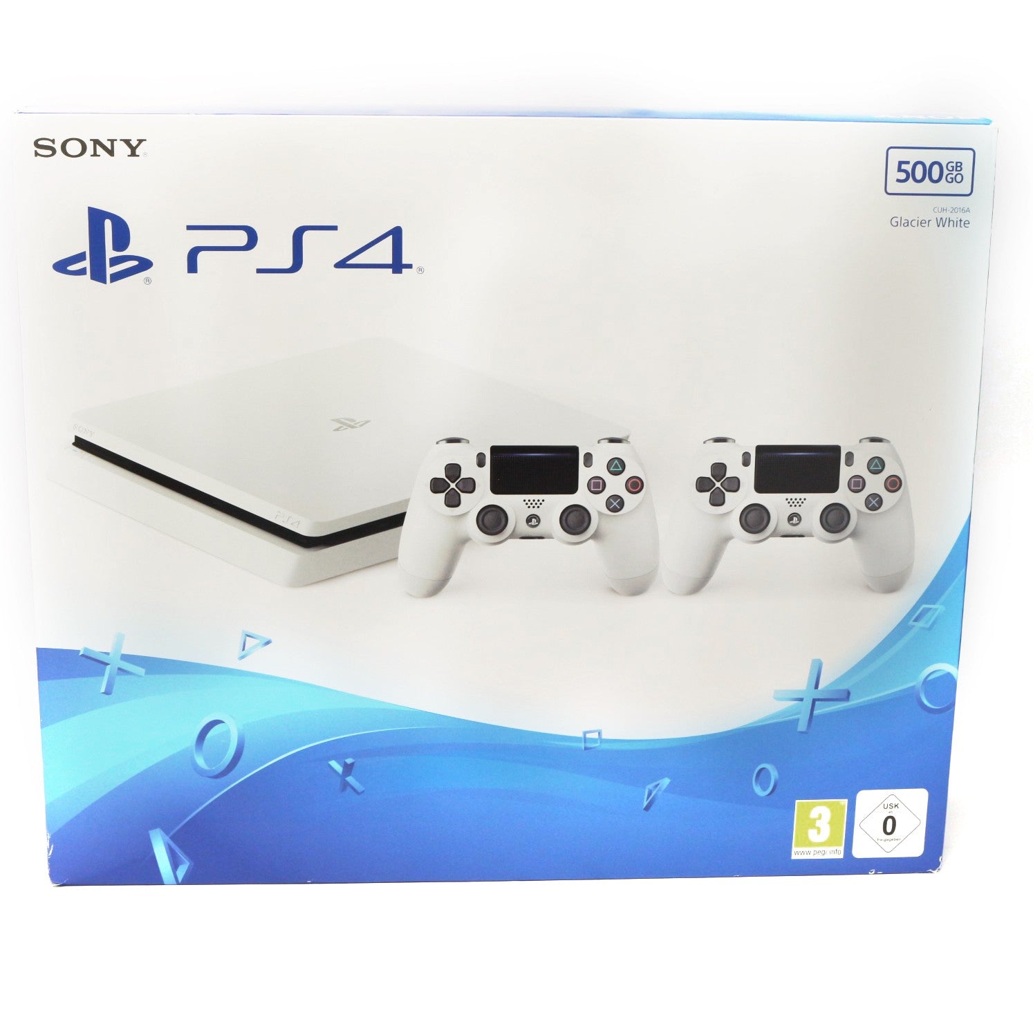Konsole Slim 500GB weiß + 2 Original Controller