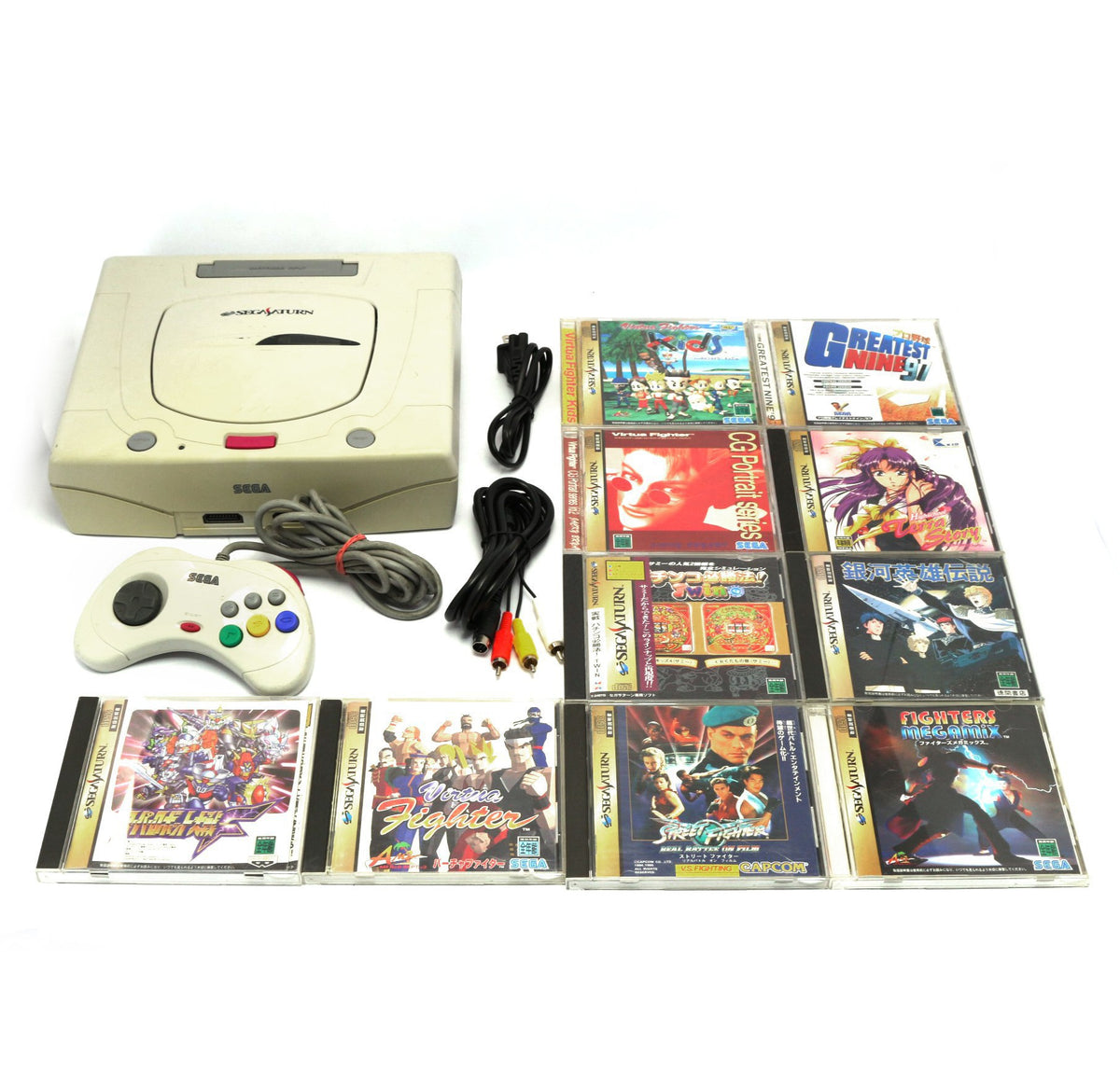 Set 28: Konsole 2G + Original Controller + Zubehör + 10 Spiele (JP)
