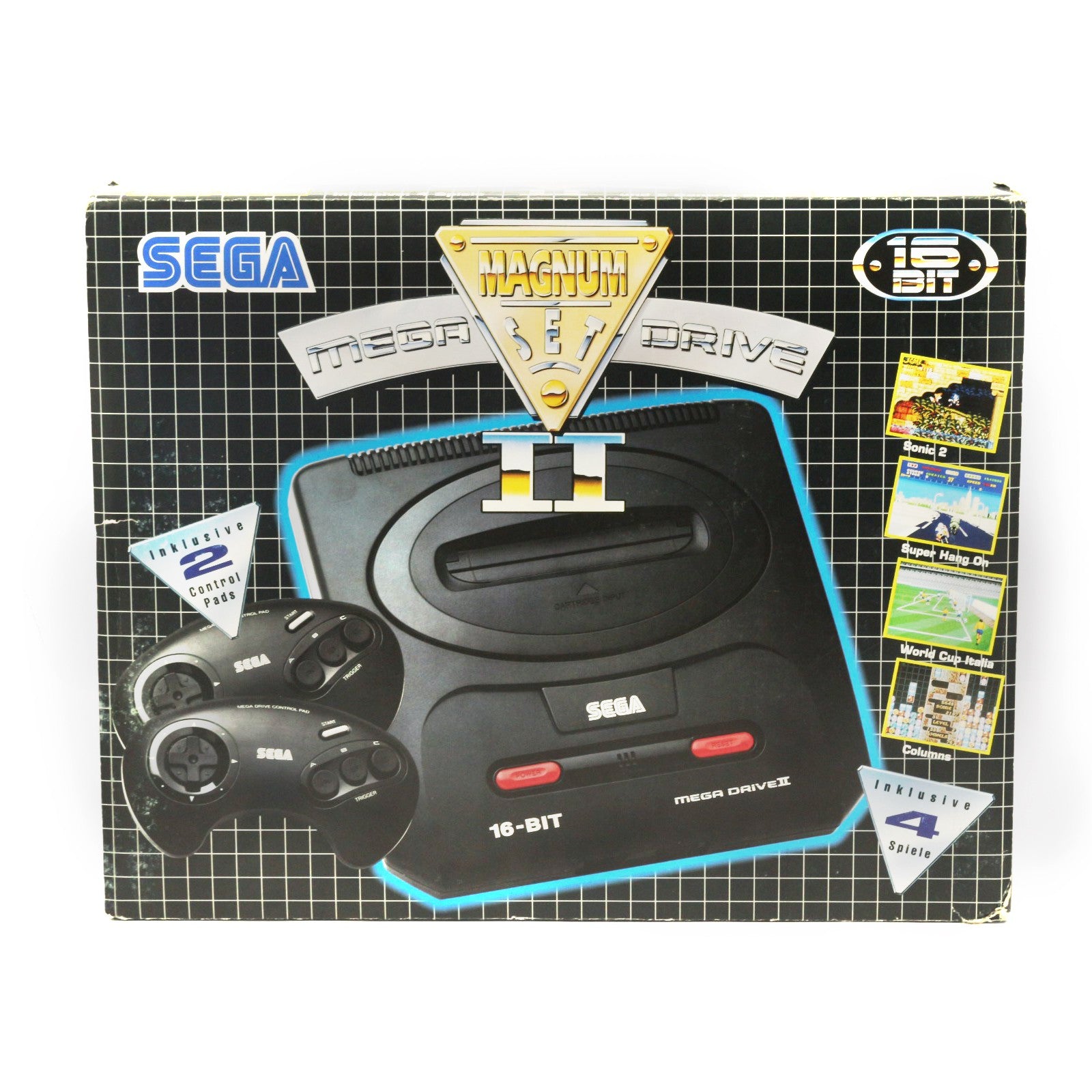 Konsole MD2 + 4 Spiele + 2 Controller Magnum Set II