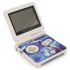Konsole GBA SP Pearl White Custom Case Flying Whale Island Design