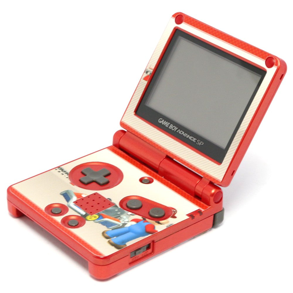 Konsole GBA SP rot Flame Red Mario Kart Custom Design