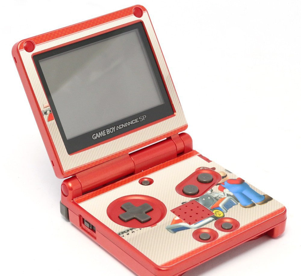 Konsole GBA SP rot Flame Red Mario Kart Custom Design