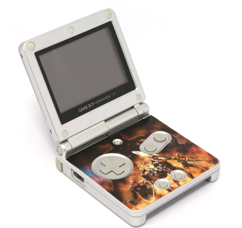 Konsole GBA SP silber Platinum Warhammer Custom Design