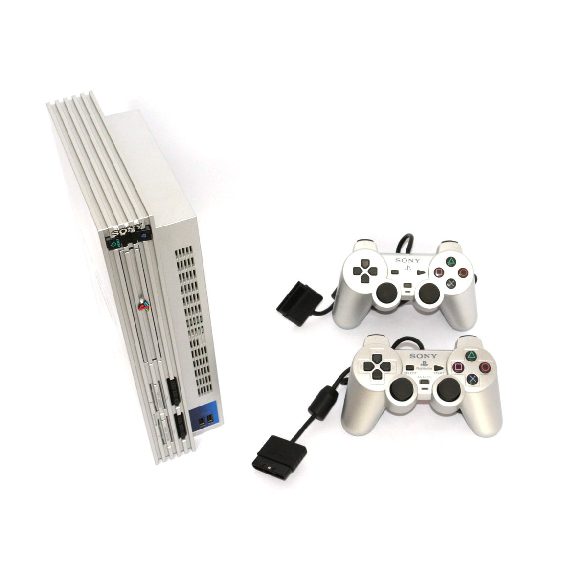 Konsole silber/Silver-Cover + 2 DualShock Controllern