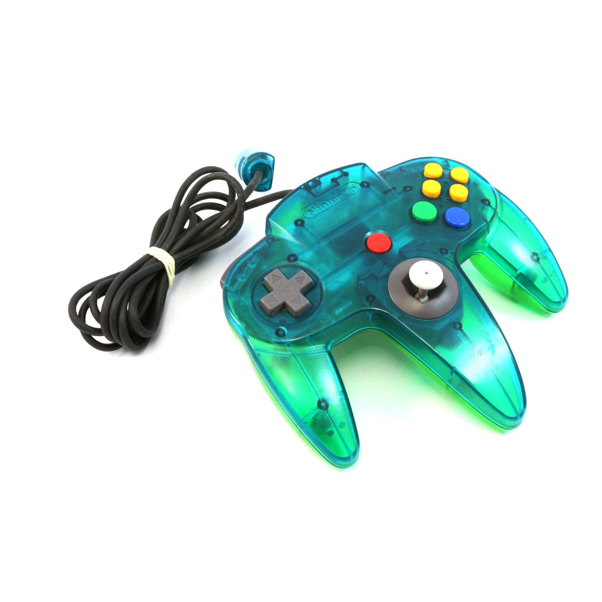 Original Controller clear blue-green / blau-grün transp. NUS-005 [Nintendo]