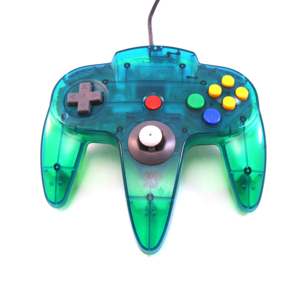 Original Controller clear blue-green / blau-grün transp. NUS-005 [Nintendo]