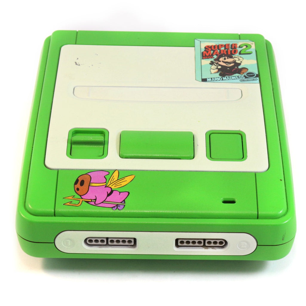 Konsole Custom Case Design grün-weiß Super Mario