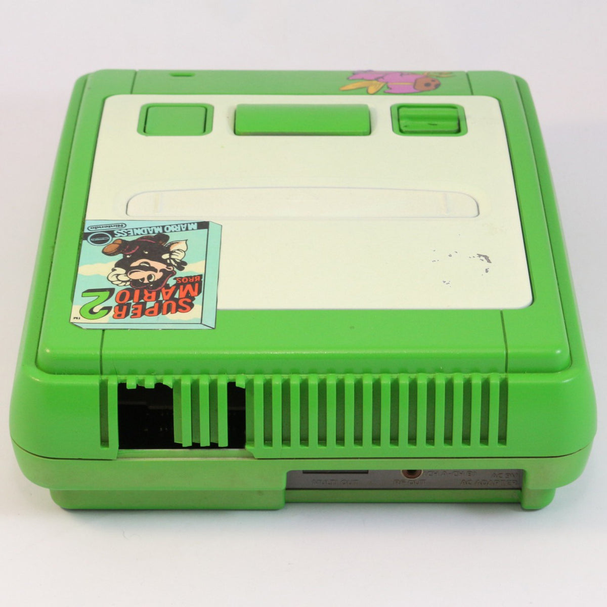 Konsole Custom Case Design grün-weiß Super Mario