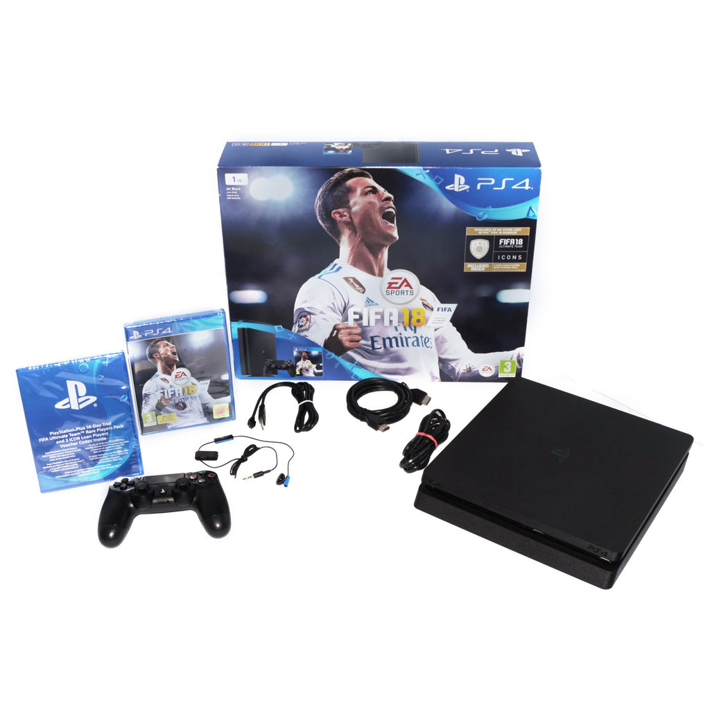 Konsole Slim 1TB + FIFA 18 + Original Controller