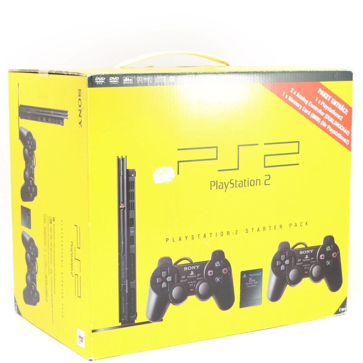 Konsole Slim 1G SCPH-7500x Starter Pack schwarz + 2 Original Controller + Zubehör