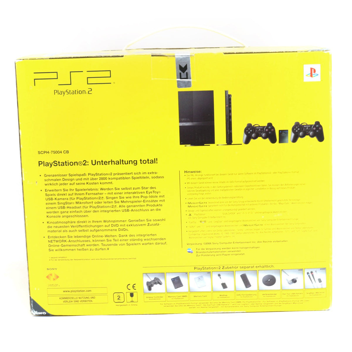 Konsole Slim 1G SCPH-7500x Starter Pack schwarz + 2 Original Controller + Zubehör