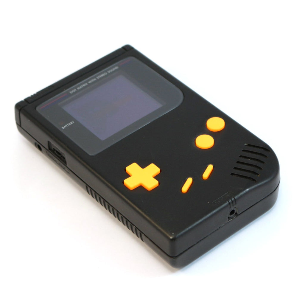 Konsole Classic DMG-01 Custom Case schwarz + Neon Tasten + Backlight rot