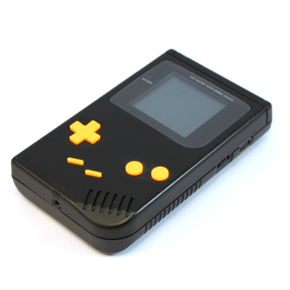 Konsole Classic DMG-01 Custom Case schwarz + Neon Tasten + Backlight rot